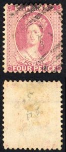 Bahamas SG27 4d Dull Rose Wmk Crown CC Used