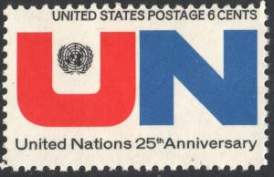 SC#1419 6¢ U.N. Emblem (1970) MNH