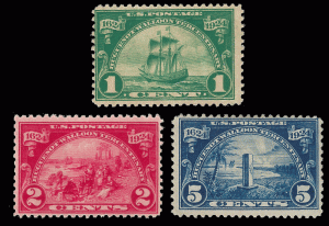 USA 1924 Huguenot-Walloon set MH, gum bends nice appearance