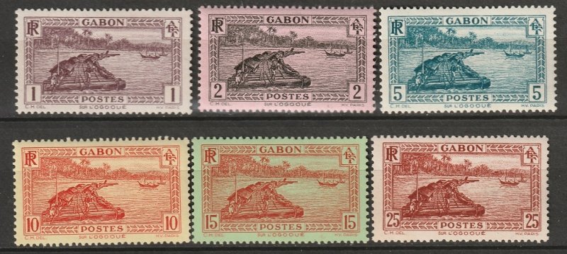 Gabon 1932 Sc 124/131 partial set most MH* some disturbed gum