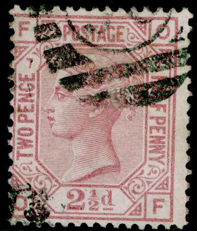 SG141, 2½d rosy mauve PLATE 7, USED. Cat £60. OF