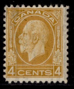 CANADA GV SG322, 4c yellow-brown, USED. Cat £15.