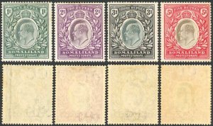 Somaliland SG41/44 The High Value Set of 4 Wmk CC M/M Cat 250 pounds