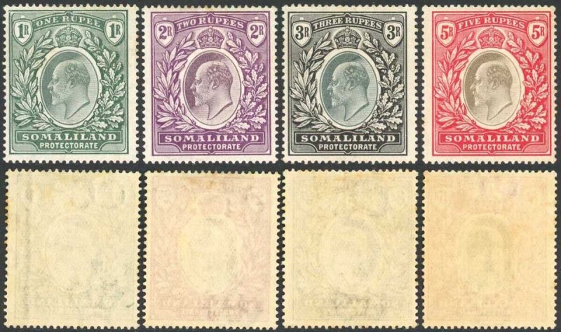 Somaliland SG41/44 The High Value Set of 4 Wmk CC M/M Cat 250 pounds