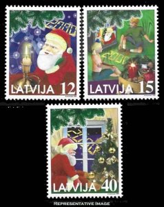 Latvia Scott 499-501 Mint never hinged.