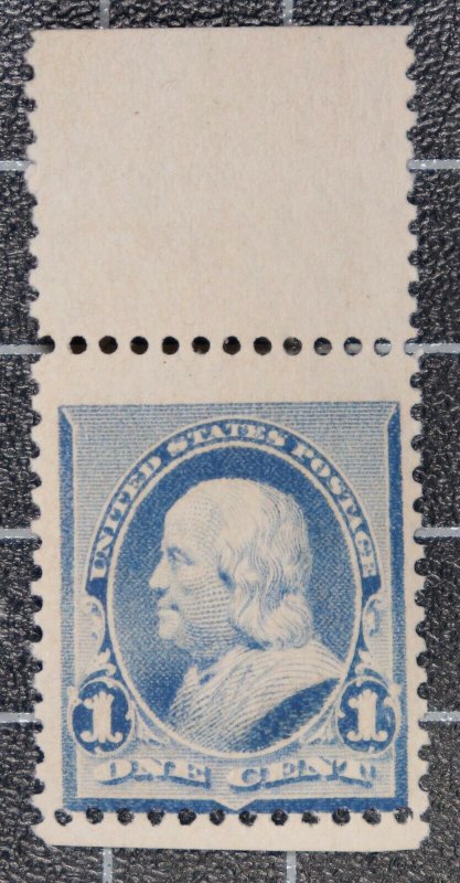 Scott 219 1 Cent Franklin MNH Nice Stamp With Selvedge SCV $65.00