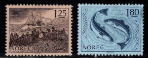 Norway Scott 702-703 MH* Fishermen stamp set