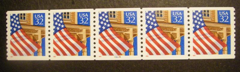 Scott 2913, 32c Flag over Porch, PNC5 #66666, MNH Beauty