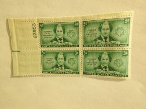 U. S. #974  MINT corner block  OG   NH