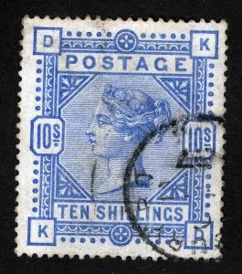 Great Britain Sc 109 Ultramarine 10sh CDS Cancel