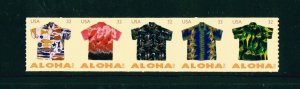 US Scott # 4597-4601 32¢ Aloha Shirts Coil Strip of 5 MNH