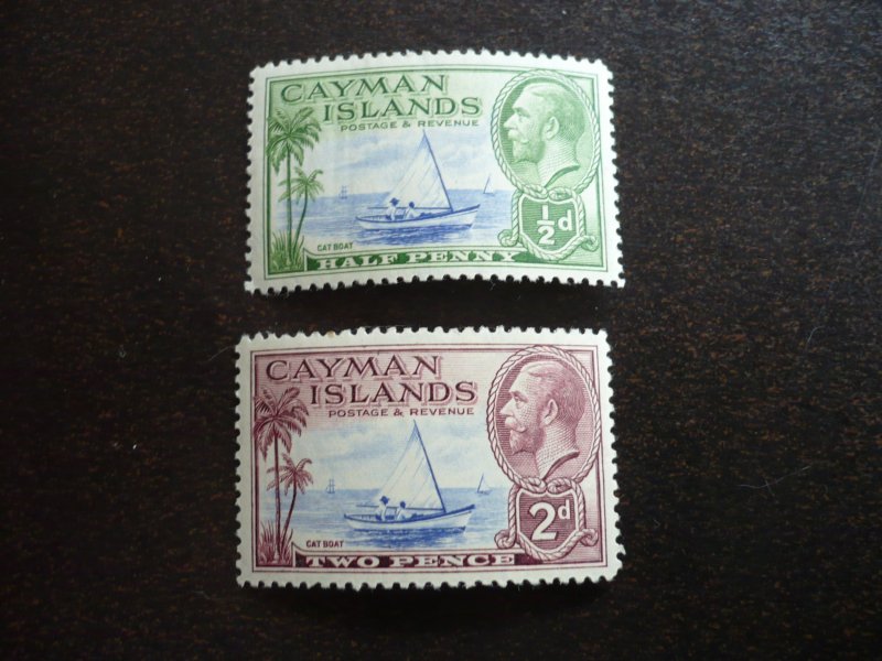 Stamps - Cayman Islands - Scott# 86, 89 - Mint Hinged Part Set of 2 Stamps