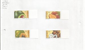 VENDA - 1983 - Tropical Fruits - Perf 4v Set - Mint Light Hinged