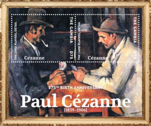 Gambia 2014 - Birth of Paul Cezanne - Souvenir stamp sheet - Scott #3579 - MNH