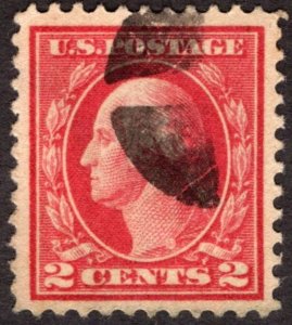 1917, US 2c, Washington, Used, Well-CEntered, Sc 499