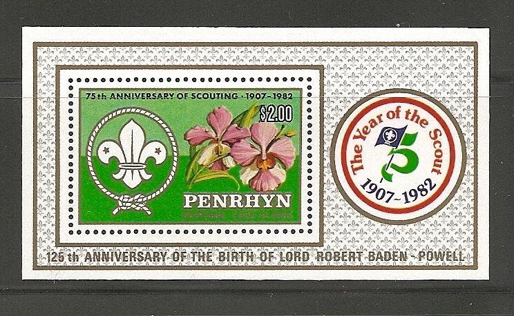 Penrhyn Island 1983 Boy Scouts souv. sheet mnh sc 218