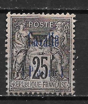French Offices in Turkey - Cavalle 5 25c single Used