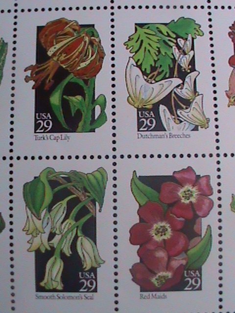 ​UNITED STATES- 1992 SC#2696a- 50 STATE WILD FLOWERS LARGE.-MNH FULL SHEET -VF