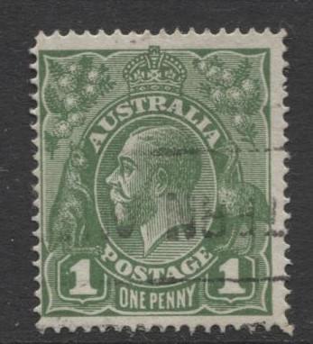 Australia - Scott 62 - KGV Head -1918 - Used - Wmk 11 - 1p Stamp