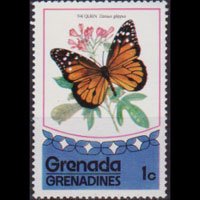 GRENADA GRENADINES 1975 - Scott# 76 Butterfly 1c NH