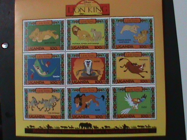 UGANDA-1994-DISNEY CARTOON-FAMOUS MOVIE-LION KING MNH-SHEET VERY FINE