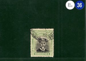 RHODESIA BSACo KGV Admiral SG.255f 5d (Die IIIA) 1917-20 Used Cat £350 EBLUE36