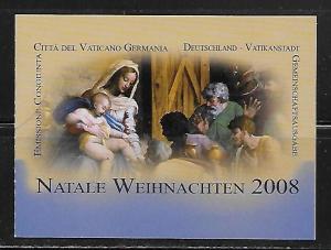 Vatican City 1401 2008 Christmas booklet MNH