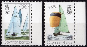 Cayman Islands 1976 Sc#377/378 MONTREAL OLYMPIC GAMES-SHIPS Set (2) MNH