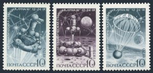 Russia 3798-3800,3801, MNH. Michel 3838-3840 ,Bl.66. Luna 16 Moon mission. 1970.