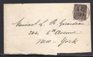 Guadeloupe France #10 to US 1891 b103