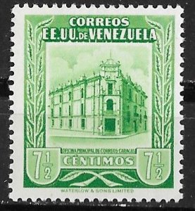Venezuela # 651  Caracas Post Office Bldg.  7½c   (1)  Mint NH