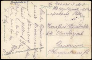 Austria Empire WWI Navy Ship SMS Helgoland Marine Feldpost 61757