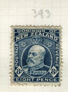 NEW ZEALAND; 1909-12 early Ed VII issue fine used Shade of 8d. value