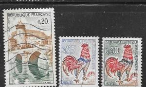 France #1023 ,1024,1024B (U)  CV$0.75