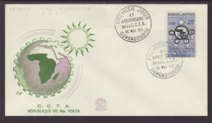 Burkina Faso 89 Map 1960 U/A FDC