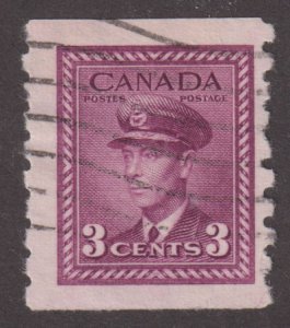 Canada 266 KGVI WWII War Issue Coil 3¢ 1943