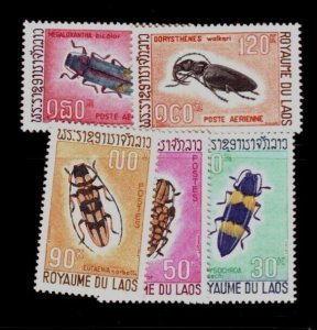 LAOS Sc 171-3,C54-5 NH set of 1968 - Insects