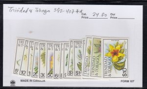 Trinidad & Tobago 392-407 Flowers mnh