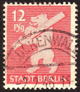 1945, Germany, Allied Occupation of Berlin 12pfg, Used, Sc 11N5