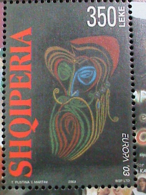 ​ALBANIA-2003 SC#2706  EUROPA -FACE FROM ONUFRI POSTER MNH S/S SHEET- VF