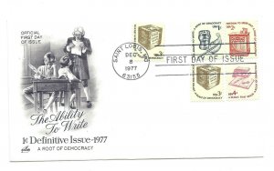 1581-85 1c - 4c Americana, on one ArtCraft, (1c cachet), FDC