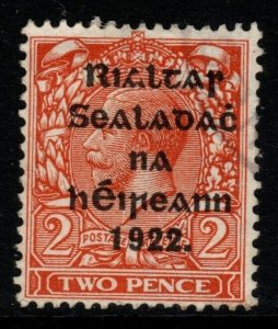 IRELAND SG34 1922 2d ORANGE DIE II USED