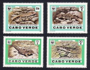 Cape Verde WWF Desert Island Lizards 4v 1986 MNH SC#491-494 SG#566-569