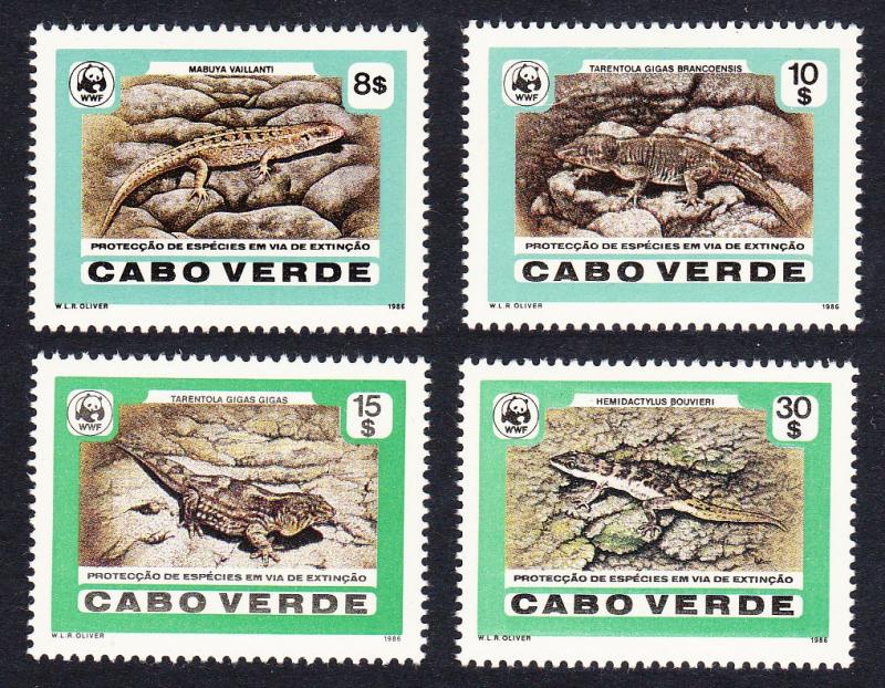 Cape Verde WWF Desert Island Lizards 4v SG#566-569 MI#500-503 SC#491-494