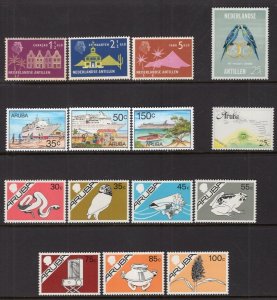 Netherlands Antilles & Aruba Group of 15 Stamps + 6 Mini-Sheets MNH
