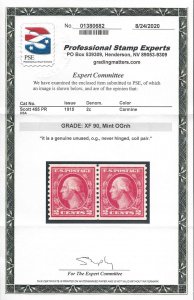 455 Mint,OG,NH... Pair... PSE Graded XF 90... SMQ $90.00