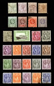 St. Lucia 1883-1948 VF Mint & Used Lot 27 items