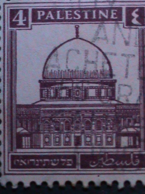 ​PALESTINE-1927 SC#66 MOSQUE OF OMAR-USED FANCY CANCL-96 YEARS OLD VERY FINE