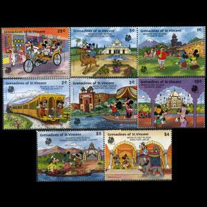 ST.V.G. 1989 - Scott# 623-30 Disney-India Set of 8 NH