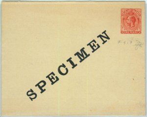 BK0424 - FALKLAND - Postal History - STATIONERY COVER HG# 2 overprinted SPECIMEN